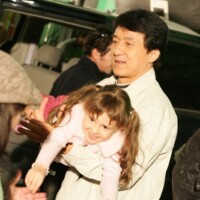 Alina Foley with Jackie Chan behind the scenes of The Spy Next Door November 2008