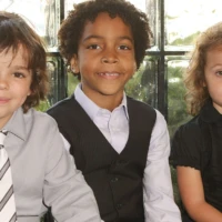 Aaron Kunitz (Johnny), Terrell Ransom Jr. (Theo) and Isabelle Roberts (Sydney) behind the scenes of Days of Our Lives circa 2012