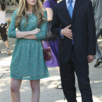 GCB - "A Wolf in Sheep's Clothing" - When Carlene's Uncle Burl (Bruce Boxleitner) returns to town with his wife, Bitsy (Donna Mills), Gigi promises to throw them a homecoming party requiring guests to come dressed as their favorite Texan. Meanwhile Blake recruits Amanda to consult for Cricket and Blake's denim line, Pastor Tudor counsels Sharon and Zack during their rough patch -- resulting in Sharon's working at the church and Zach's taking over Sharon's duties at home -- and Heather is after Burl's 500 acres of land for her client, Andrew (Tom Everett Scott), on "GCB," SUNDAY, MARCH 25 (10:01-11:00 p.m., ET) on the ABC Television Network. (ABC/KAREN NEAL)
LAURAN IRION, COLTON SHIRES
