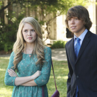 GCB - "A Wolf in Sheep's Clothing" - When Carlene's Uncle Burl (Bruce Boxleitner) returns to town with his wife, Bitsy (Donna Mills), Gigi promises to throw them a homecoming party requiring guests to come dressed as their favorite Texan. Meanwhile Blake recruits Amanda to consult for Cricket and Blake's denim line, Pastor Tudor counsels Sharon and Zack during their rough patch -- resulting in Sharon's working at the church and Zach's taking over Sharon's duties at home -- and Heather is after Burl's 500 acres of land for her client, Andrew (Tom Everett Scott), on "GCB," SUNDAY, MARCH 25 (10:01-11:00 p.m., ET) on the ABC Television Network. (ABC/KAREN NEAL)
LAURAN IRION, COLTON SHIRES